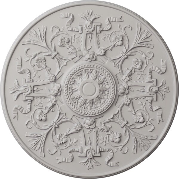 Ekena Millwork Versailles Ceiling Medallion (Fits Canopies up to 3 1/4"), 33"OD x 1 3/4"P, Ultra Pure White CM33VEUWF - main